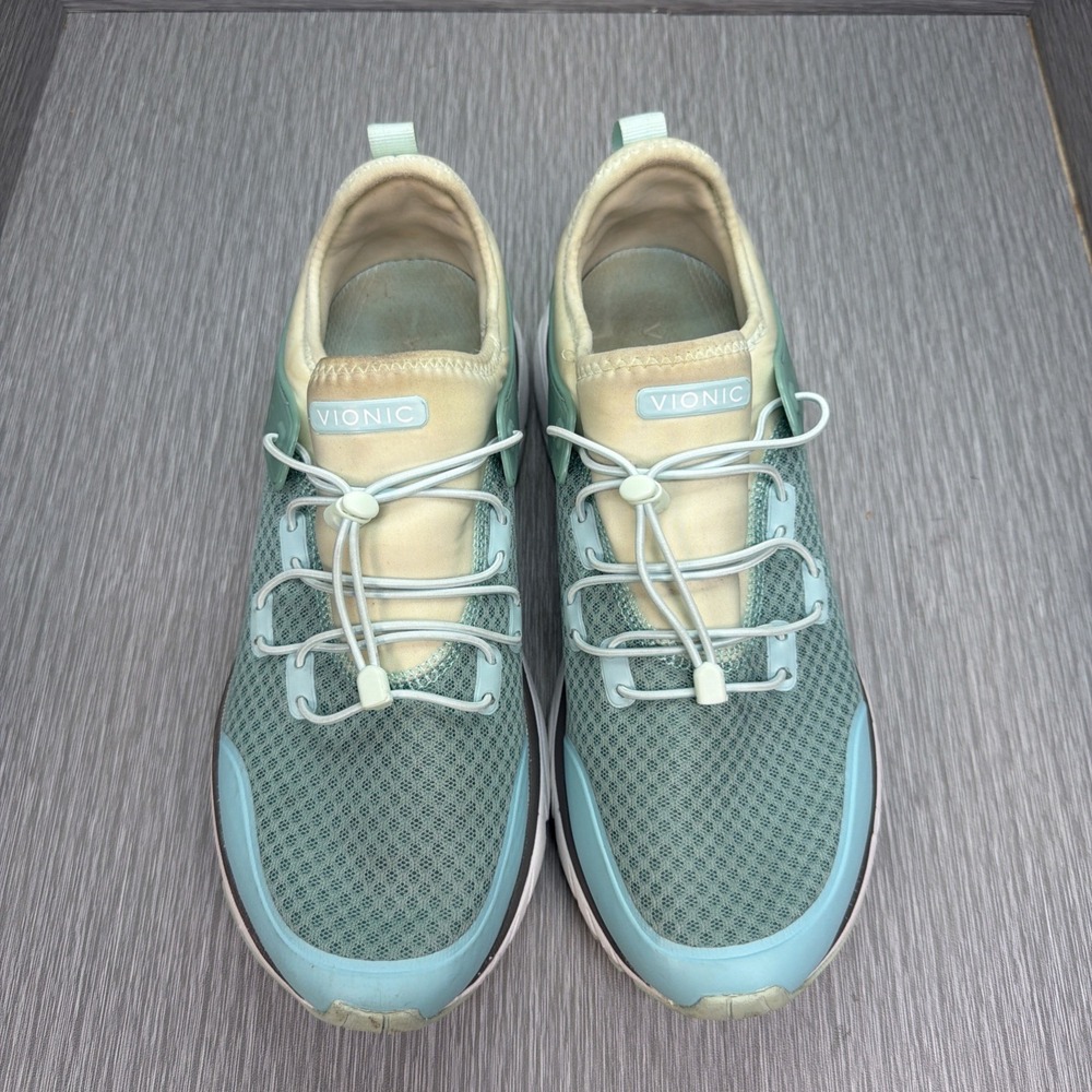 Vionic London Knit Mesh Sneakers Bluebell Speed Lace Comfort Shoes 10 Women